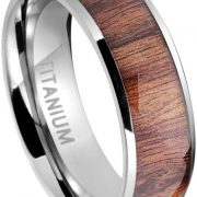 Titanium Engagement Rings for Men Vintage Wedding Band 8mm