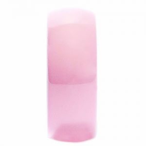 Pink Ceramic Wedding Ring Classic High Polished Band 8mm